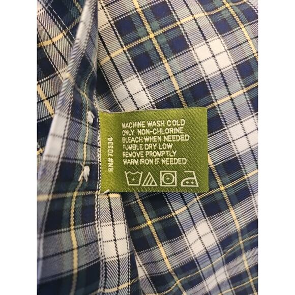 Orvis Long Sleeve Shirt LARGE Multi Color Plaid Oxford Button Front Mens - Picture 6 of 6